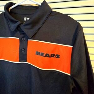 Chicago Bears NFL Equipment Blue Short Sleeve Polo Shirt Mens Small. Licensed